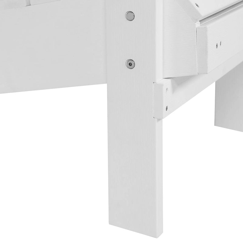 Chaise Adirondack pliante Seaton en polyéthylène avec repose-pieds coulissant, lot de 2