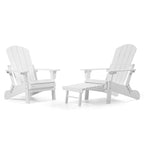 Chaise Adirondack pliante Seaton en polyéthylène avec repose-pieds coulissant, lot de 2