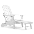 Chaise Adirondack pliante Seaton en polyéthylène avec repose-pieds coulissant, lot de 2