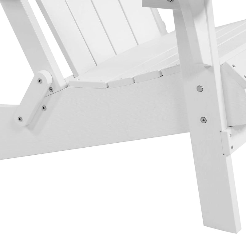 Chaise Adirondack pliante Seaton en polyéthylène avec repose-pieds coulissant, lot de 2