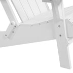 Chaise Adirondack pliante Seaton en polyéthylène avec repose-pieds coulissant, lot de 2