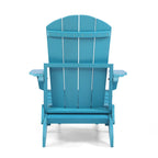 Chaise Adirondack pliante Seaton en polyéthylène avec repose-pieds coulissant, lot de 2