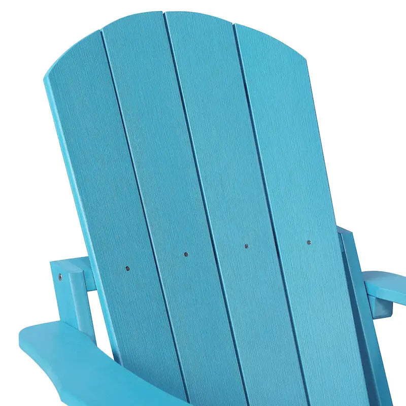 Chaise Adirondack pliante Seaton en polyéthylène avec repose-pieds coulissant, lot de 2