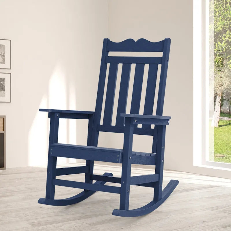 BONOSUKI Patio Adirondack Rocking Chair,Fire Pit Chair Weather Resistant