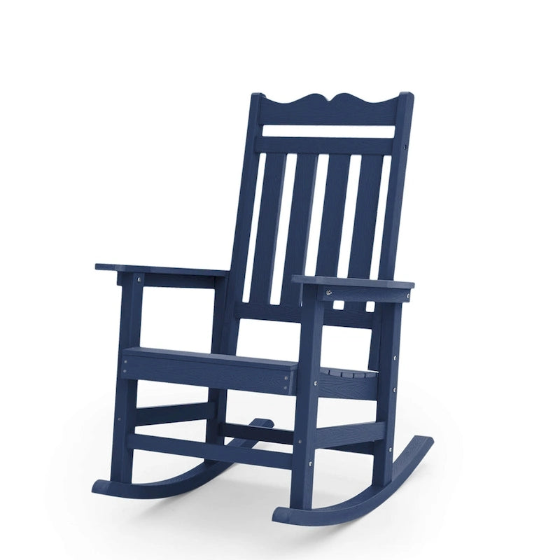 Fauteuil à bascule Adirondack de patio BONOSUKI, fauteuil de foyer résistant aux intempéries