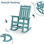 Fauteuil à bascule Adirondack de patio BONOSUKI, fauteuil de foyer résistant aux intempéries