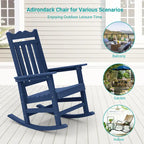 Fauteuil à bascule Adirondack de patio BONOSUKI, fauteuil de foyer résistant aux intempéries