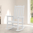 Fauteuil à bascule Adirondack de patio BONOSUKI, fauteuil de foyer résistant aux intempéries