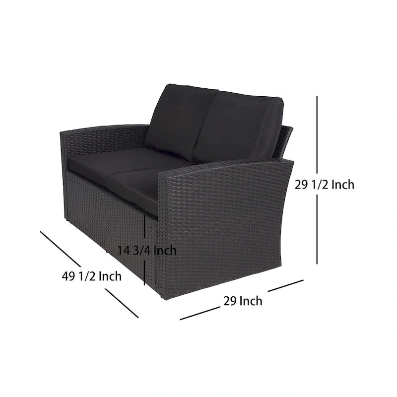 Ensemble de mobilier de patio extérieur Atlas 4 pièces avec coussins
