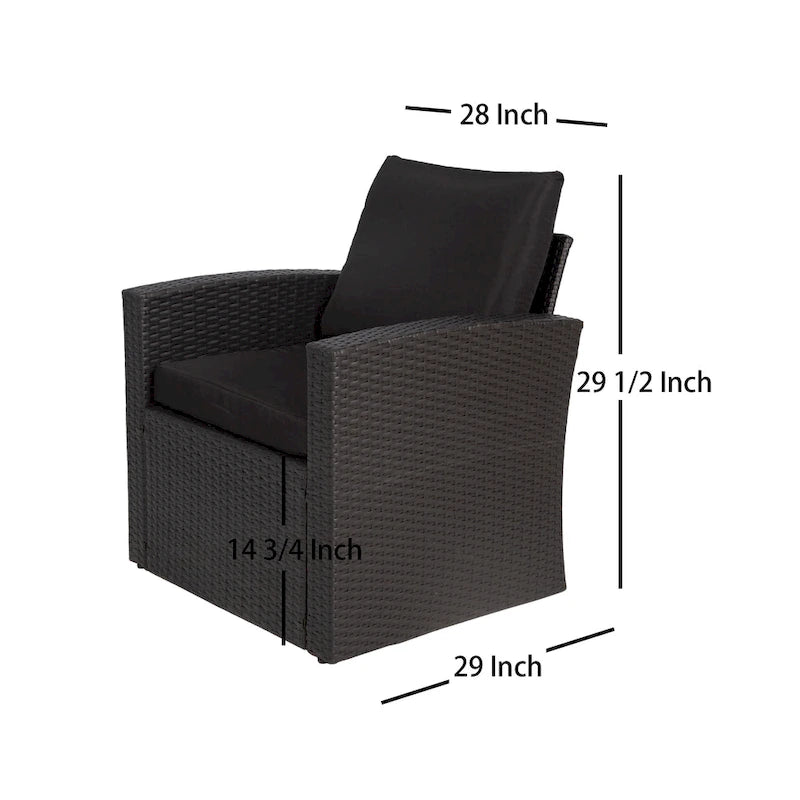 Ensemble de mobilier de patio extérieur Atlas 4 pièces avec coussins
