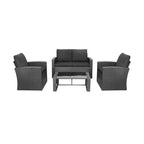 Ensemble de mobilier de patio extérieur Atlas 4 pièces avec coussins
