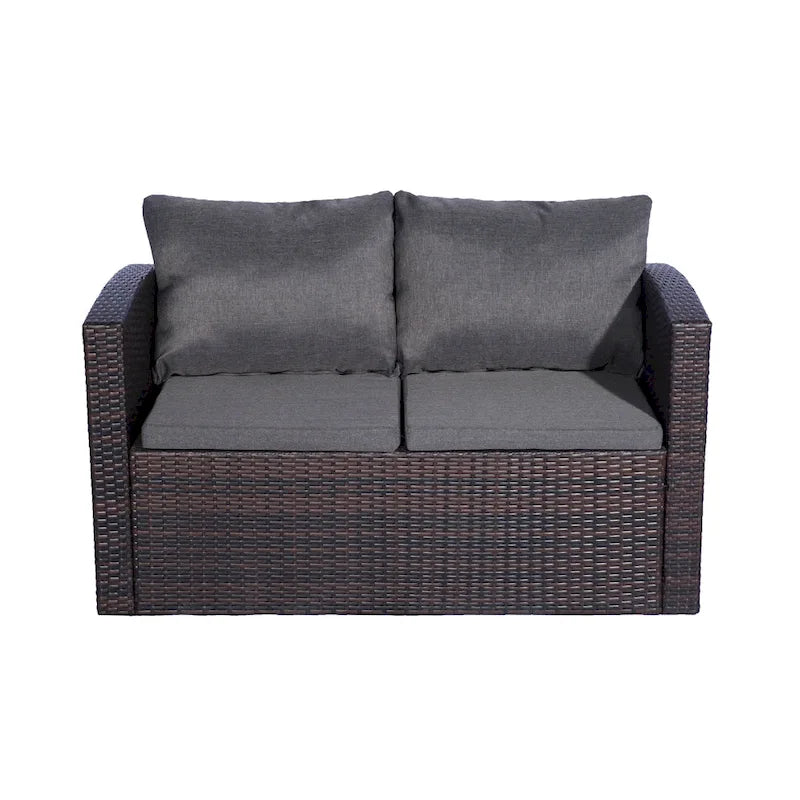 Ensemble de mobilier de patio extérieur Atlas 4 pièces avec coussins