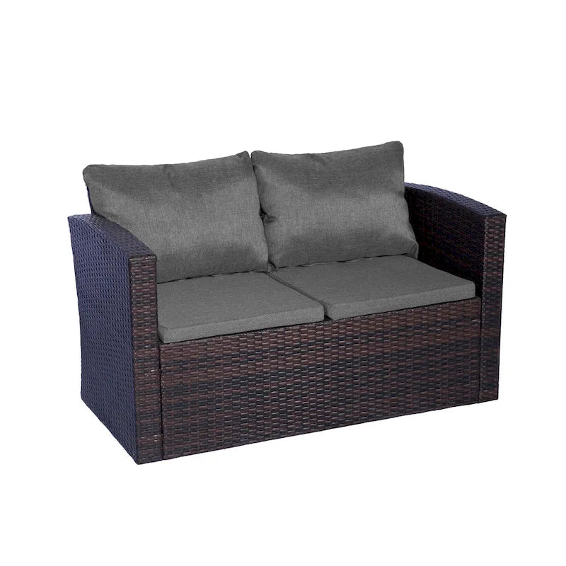 Ensemble de mobilier de patio extérieur Atlas 4 pièces avec coussins