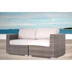 Canapé deux places LSI avec coussins, mobilier d'extérieur de qualité hôtelière, canapé de patio
