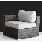 Canapé deux places LSI avec coussins, mobilier d'extérieur de qualité hôtelière, canapé de patio