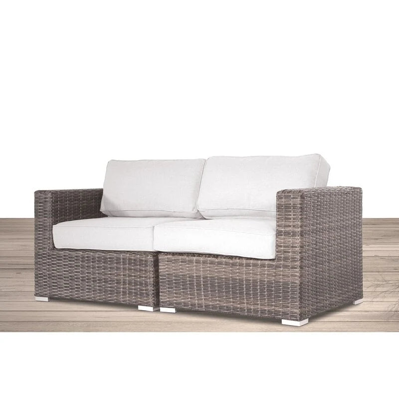 Canapé deux places LSI avec coussins, mobilier d'extérieur de qualité hôtelière, canapé de patio