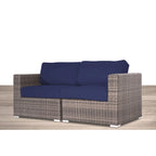 Canapé deux places LSI avec coussins, mobilier d'extérieur de qualité hôtelière, canapé de patio