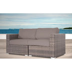 Canapé deux places LSI avec coussins, mobilier d'extérieur de qualité hôtelière, canapé de patio