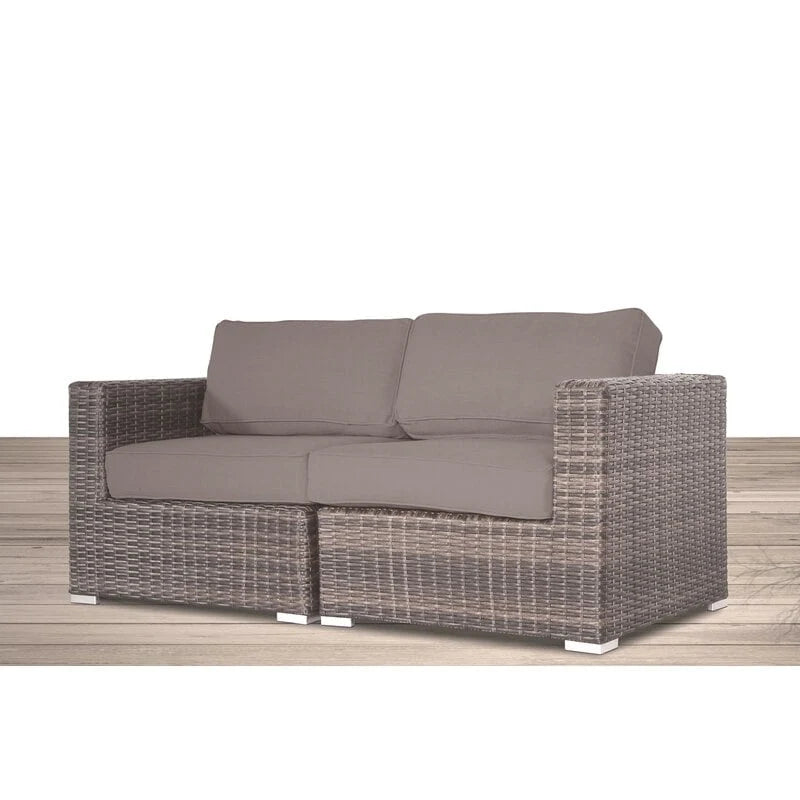 Canapé deux places LSI avec coussins, mobilier d'extérieur de qualité hôtelière, canapé de patio