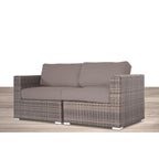 Canapé deux places LSI avec coussins, mobilier d'extérieur de qualité hôtelière, canapé de patio