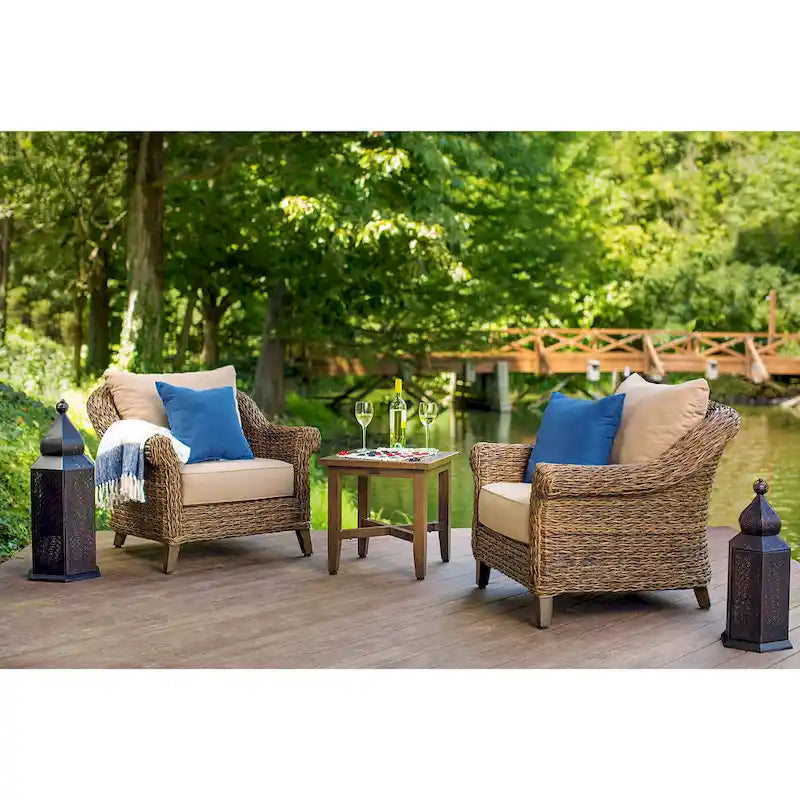 Table d'appoint Winston Cayman Seagrass Weave Heritage Brown