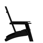 Ensemble de 4 chaises Adirondack modernes à double dossier à lattes pour intérieur/extérieur