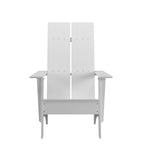Ensemble de 4 chaises Adirondack modernes à double dossier à lattes pour intérieur/extérieur