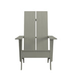 Ensemble de 4 chaises Adirondack modernes à double dossier à lattes pour intérieur/extérieur