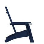 Ensemble de 4 chaises Adirondack modernes à double dossier à lattes pour intérieur/extérieur