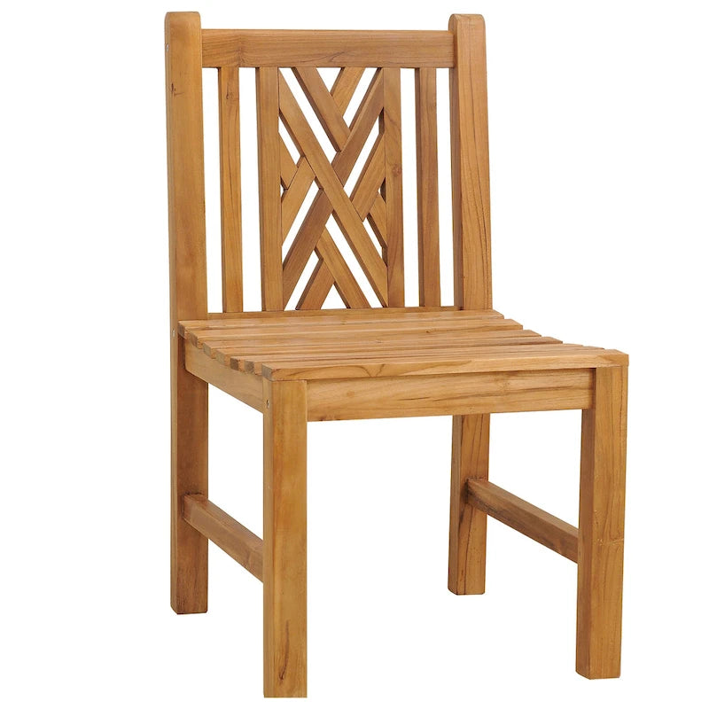 Chaise d'appoint Chippendale en bois de teck