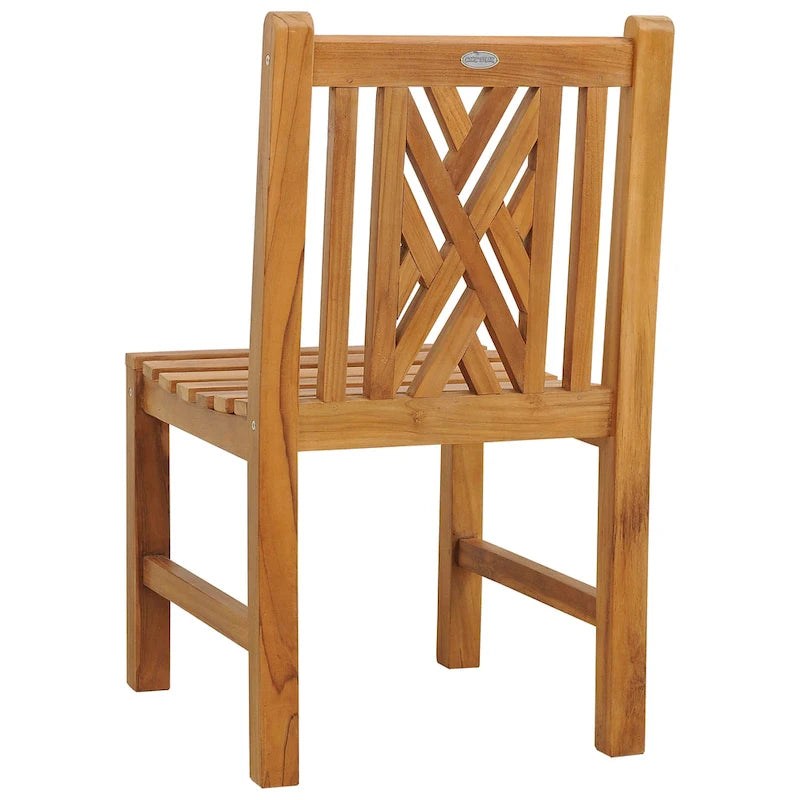 Chaise d'appoint Chippendale en bois de teck