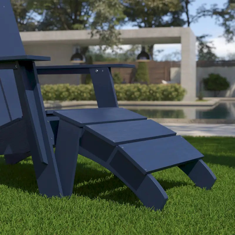 Pouf style Adirondack en résine polyuréthane pour intérieur/extérieur - 52 cm (P) x 50 cm (L) x 34 cm (H)