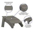 Pouf style Adirondack en résine polyuréthane pour intérieur/extérieur - 52 cm (P) x 50 cm (L) x 34 cm (H)