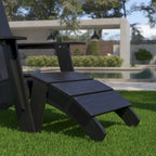 Pouf style Adirondack en résine polyuréthane pour intérieur/extérieur - 52 cm (P) x 50 cm (L) x 34 cm (H)