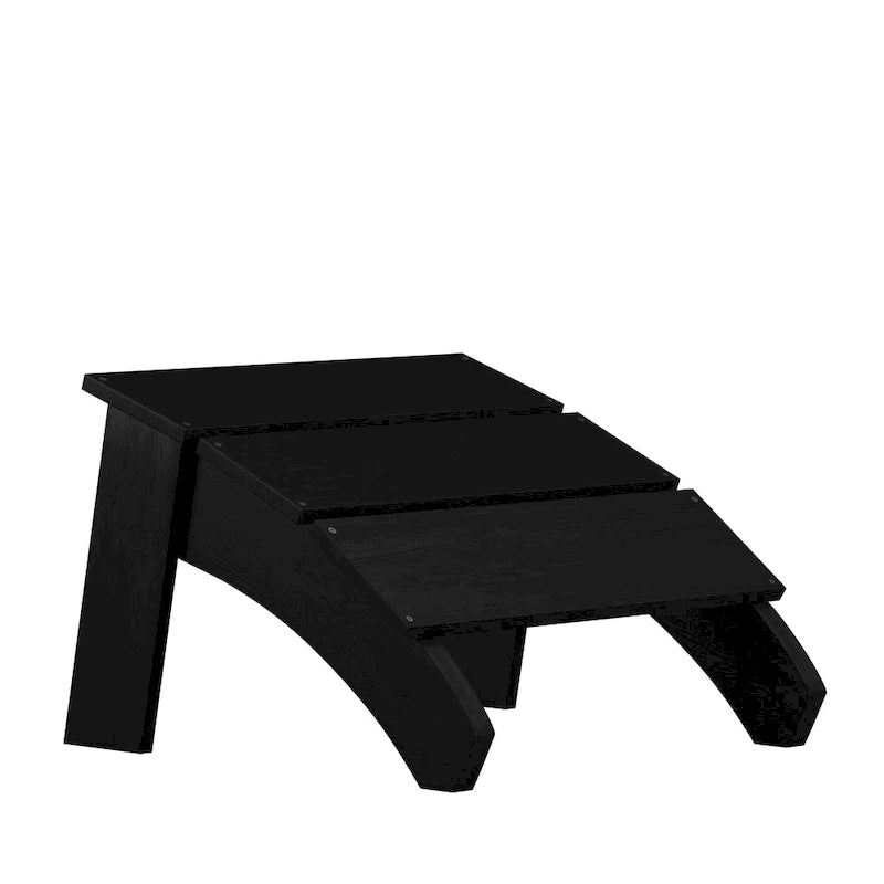 Pouf style Adirondack en résine polyuréthane pour intérieur/extérieur - 52 cm (P) x 50 cm (L) x 34 cm (H)