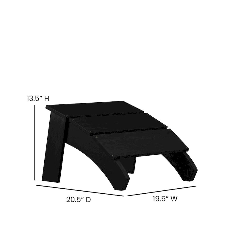Pouf style Adirondack en résine polyuréthane pour intérieur/extérieur - 52 cm (P) x 50 cm (L) x 34 cm (H)
