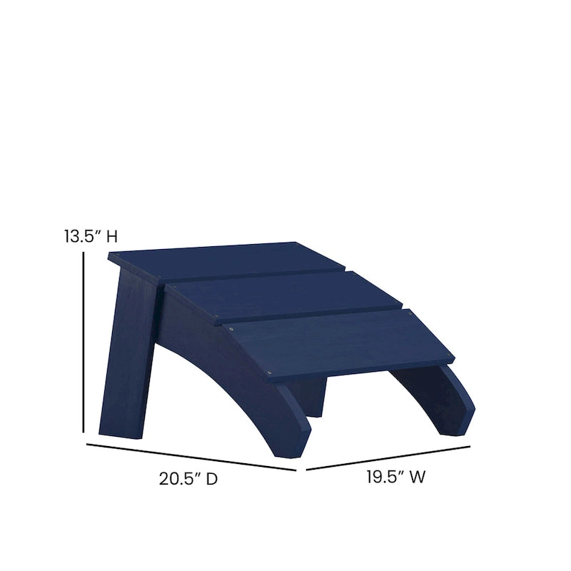 Pouf style Adirondack en résine polyuréthane pour intérieur/extérieur - 52 cm (P) x 50 cm (L) x 34 cm (H)