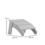 Pouf style Adirondack en résine polyuréthane pour intérieur/extérieur - 52 cm (P) x 50 cm (L) x 34 cm (H)