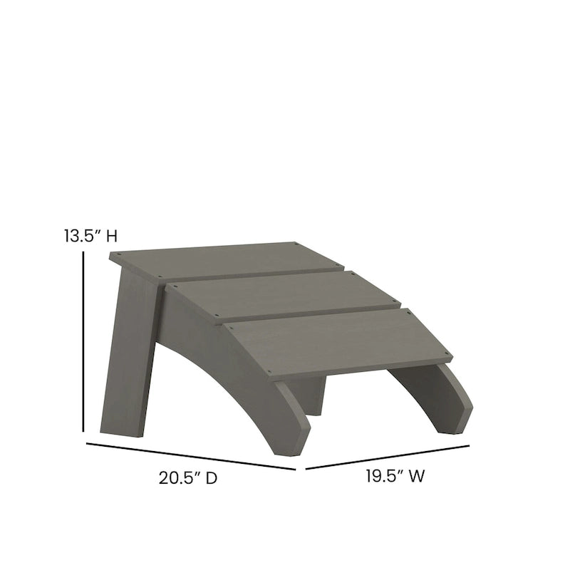 Pouf style Adirondack en résine polyuréthane pour intérieur/extérieur - 52 cm (P) x 50 cm (L) x 34 cm (H)