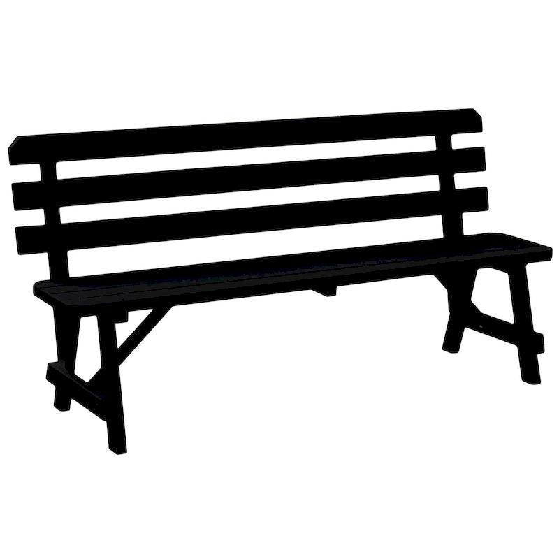 Banc traditionnel en pin de 1,5 m