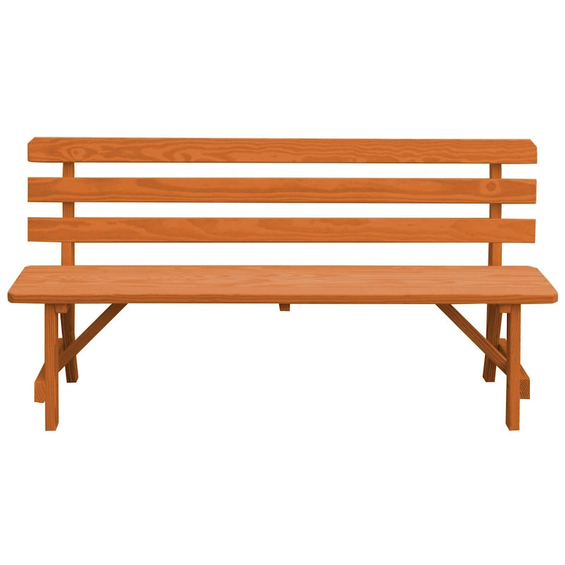 Banc traditionnel en pin de 1,5 m