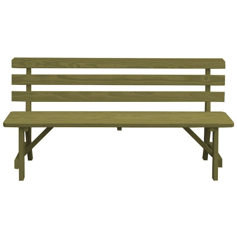 Banc traditionnel en pin de 1,5 m