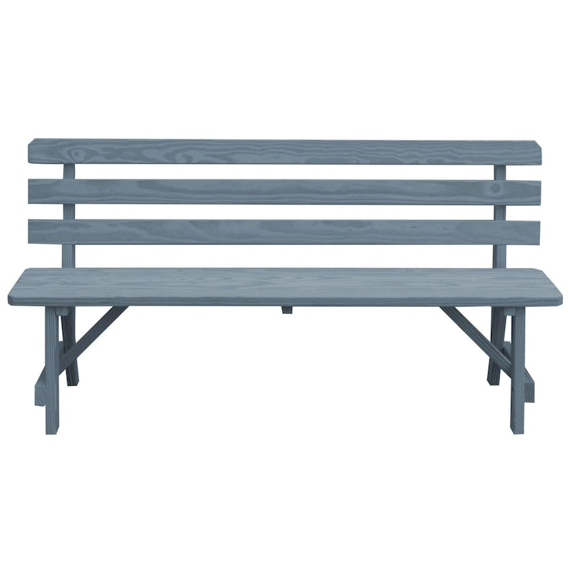 Banc traditionnel en pin de 1,5 m