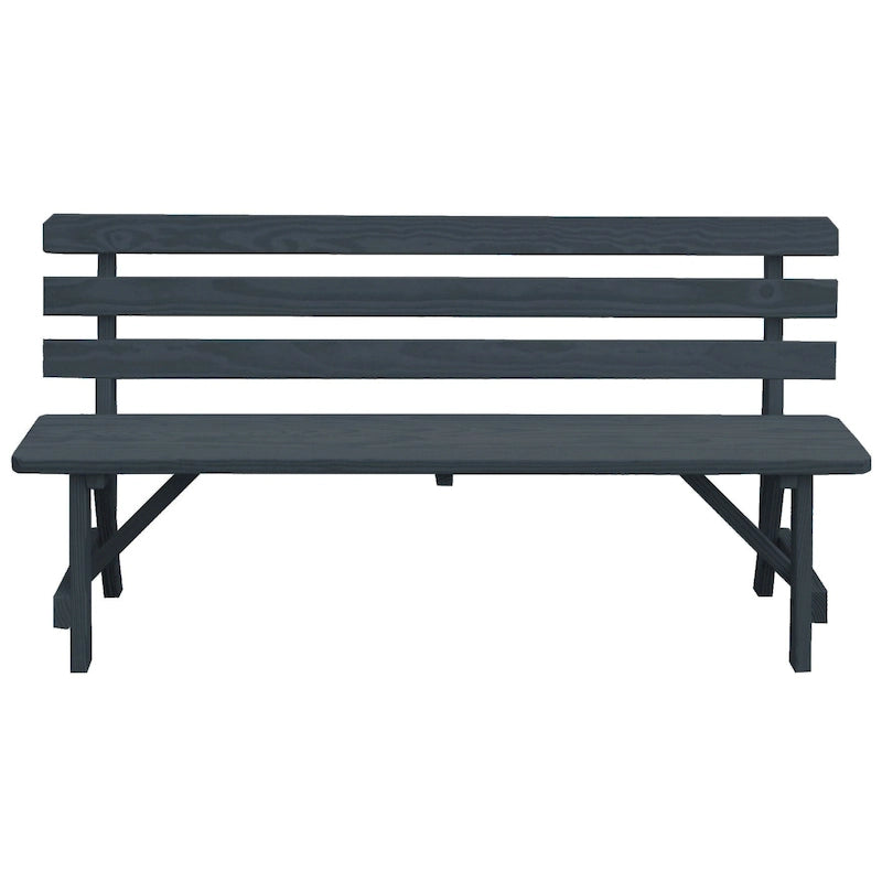 Banc traditionnel en pin de 1,5 m