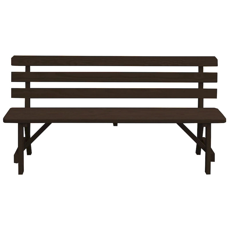 Banc traditionnel en pin de 1,5 m