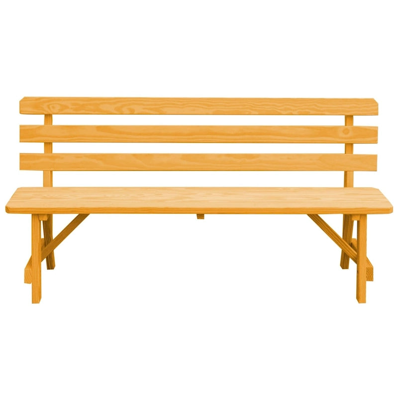 Banc traditionnel en pin de 1,5 m