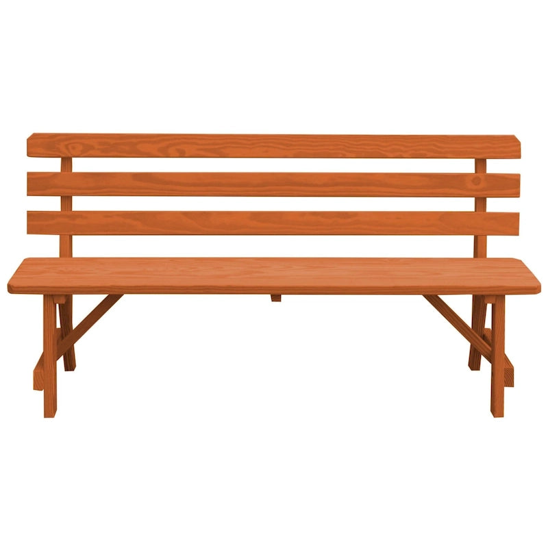 Banc traditionnel en pin de 1,5 m