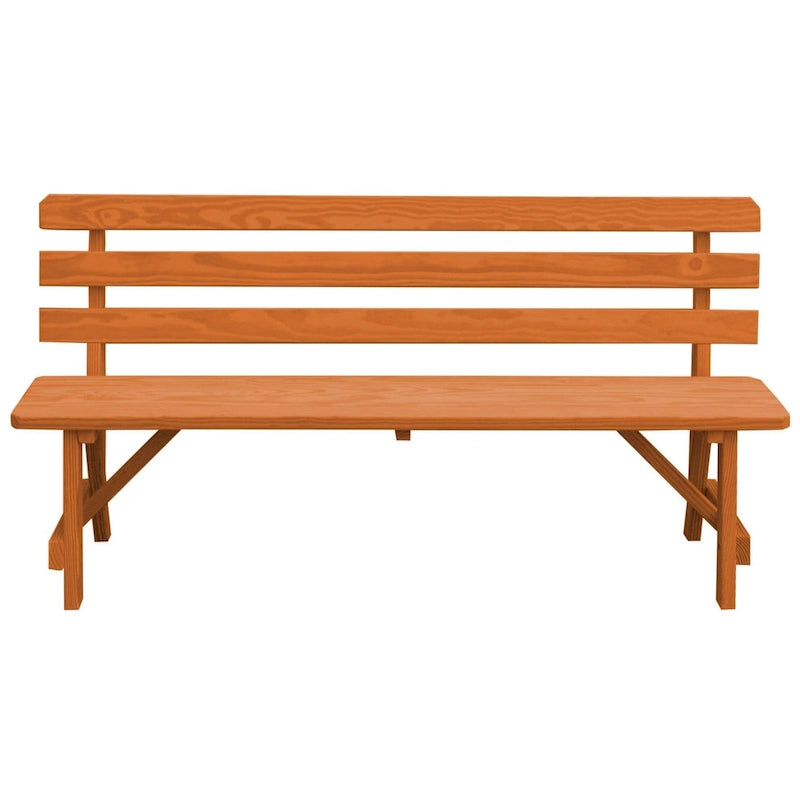 Banc traditionnel en pin de 1,5 m