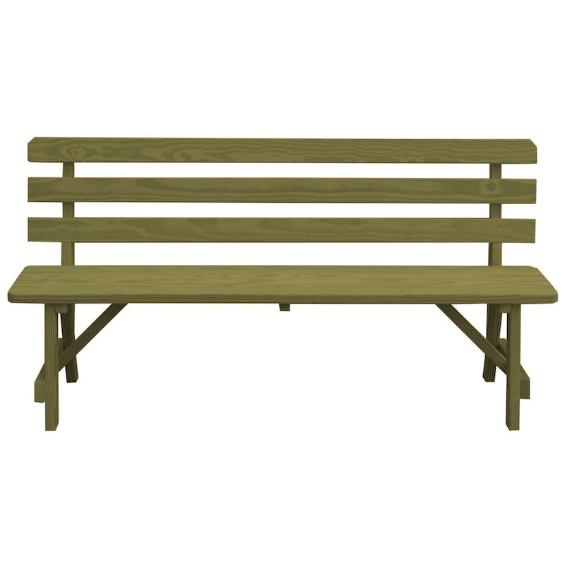Banc traditionnel en pin de 1,5 m