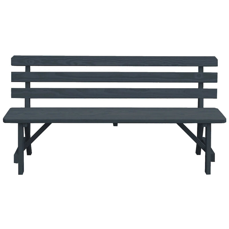 Banc traditionnel en pin de 1,5 m
